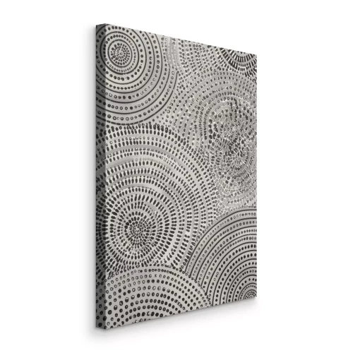 Canvas Grijze cirkels in de optische structuur