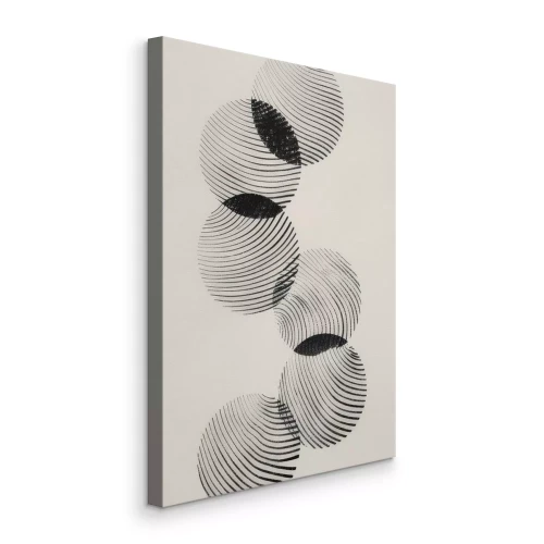 Canvas Cirkels gemaakt van donkere lijnen