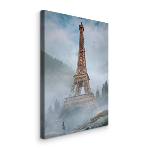 Canvas Het symbool van Frankrijk in een mysterieus landschap