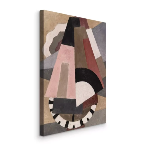 Canvas Geometrische vormen in het landschap van de verbeelding