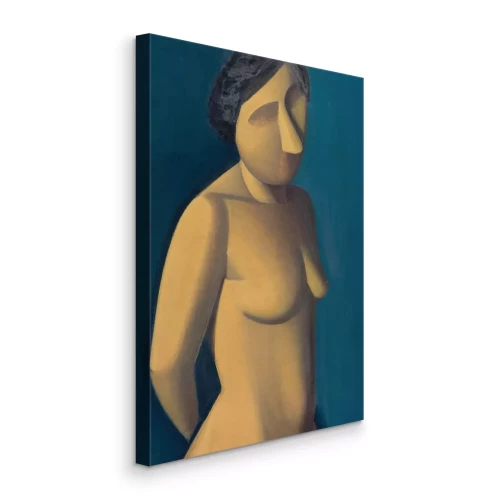 Canvas Een vrouwenfiguur in abstracte stijl