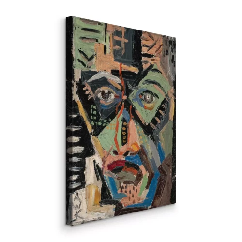 Canvas Abstract portret van een menselijke gezichtsschaduw