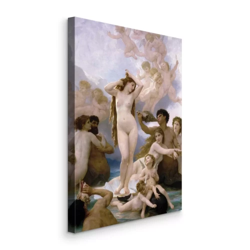 Canvas De godin van de schoonheid op een schelp in het water