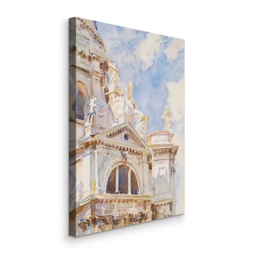 Canvas Ornamenten en sculpturen tegen de blauwe lucht