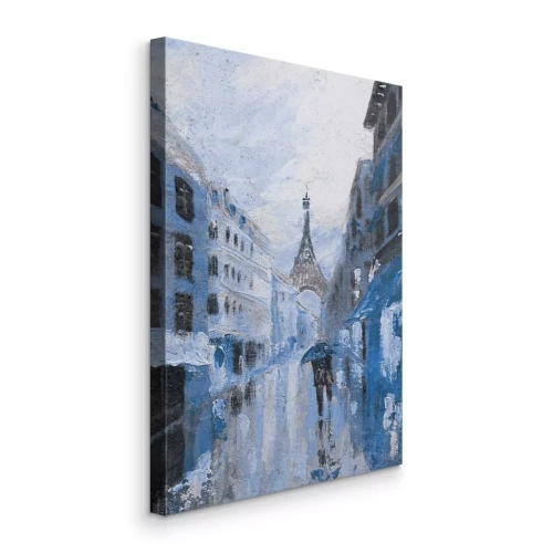 Canvas Parijse landschap met de majestueuze Eiffeltoren