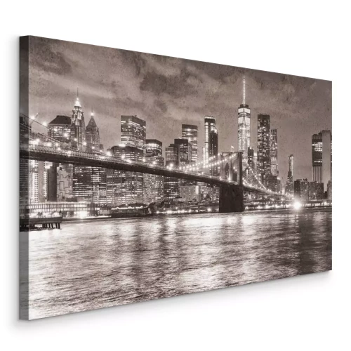 Canvas De iconische brug die Manhattan en Brooklyn verbindt