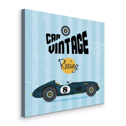 Canvas Typografie in jaren 50-stijl met een race-sfeer