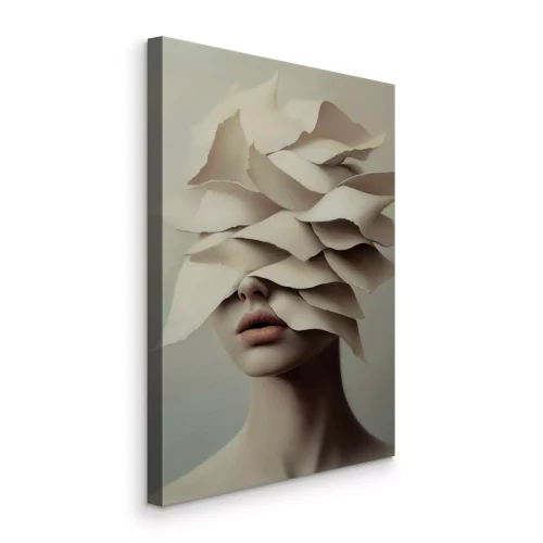 Canvas Een artistiek portret van een vrouw in de vorm van abstractie