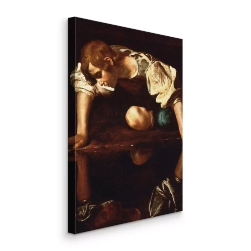 Canvas Reproductie van Narcissus door Caravaggio