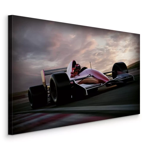 Canvas De raceauto tijdens een dynamische race