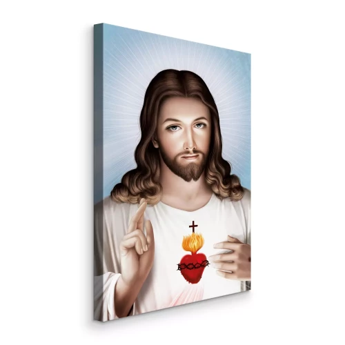 Canvas Heilig Hart van Jezus, de pracht van de liefde
