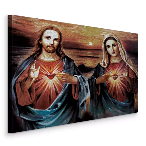 Canvas Spirituele nabijheid in de stralen van liefde