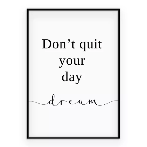 Poster Motiverende tekst geef niet op