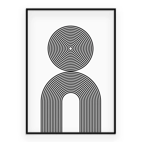 Poster Modern patroon van ritme en contrast