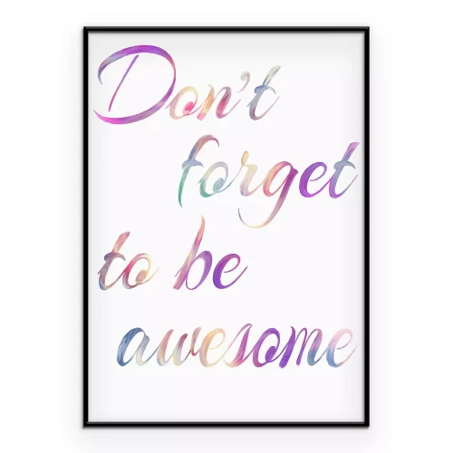 Poster Subtiele pasteltypografie