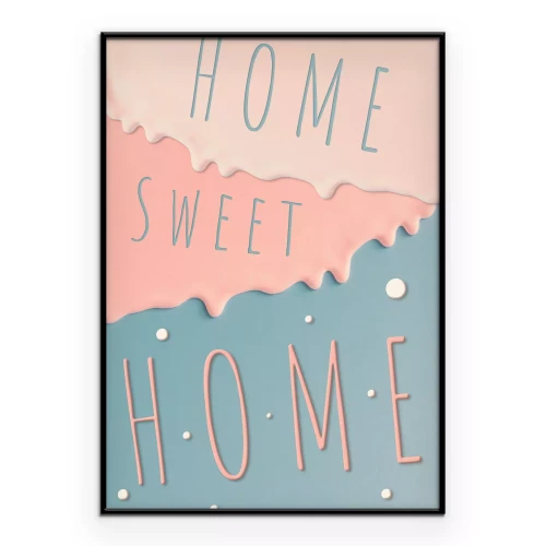 Poster Decoratieve inscriptie in snoepstijl