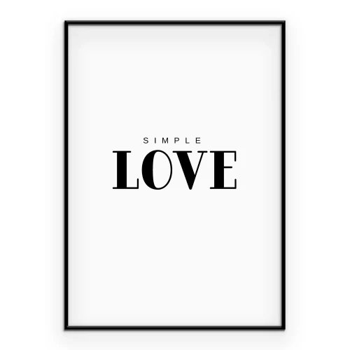 Poster Minimalistische liefdesletters