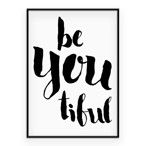 Poster Een motiverende slogan over je eigen schoonheid