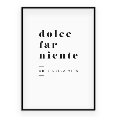 Poster Minimalistische Italiaanse letters