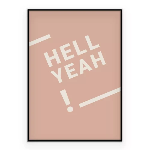 Poster Energieke inscriptie in lichtbeige