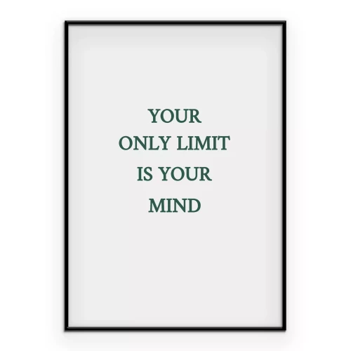 Poster Motiverende inscriptie op een grijze achtergrond