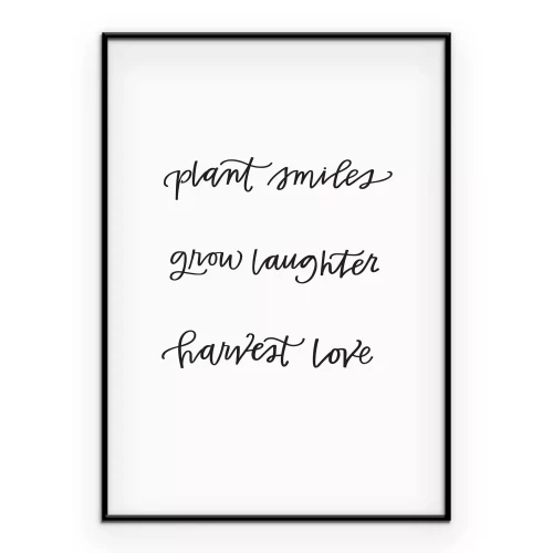 Poster Decoratieve inscriptie over een glimlach