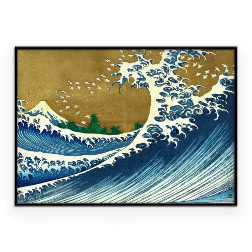 Poster Dynamische Japanse zeegolf