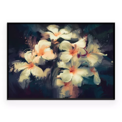 Poster Schilderachtige bloemblaadjes, delicate gloed