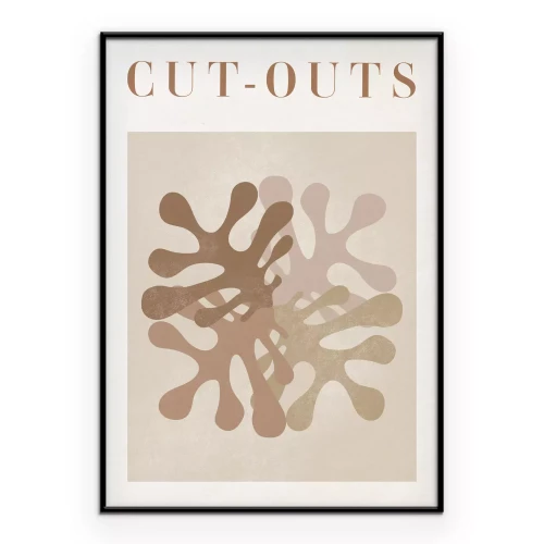 Poster Aardse tinten met typografie