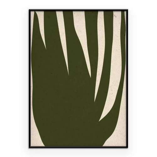 Poster Minimalistische organische vorm in groen