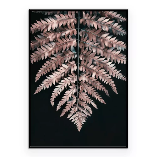 Poster Een delicate varen in een poederachtige schaduw