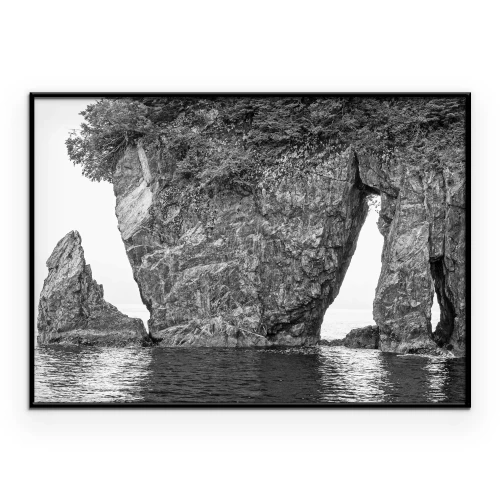 Poster Ruige monochromatische kliffen