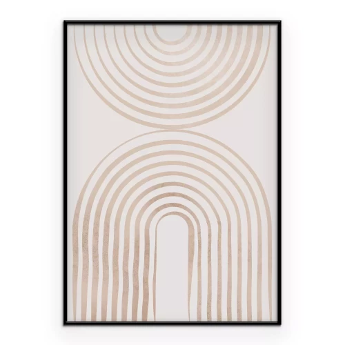 Poster Abstract geometrisch patroon met bogen