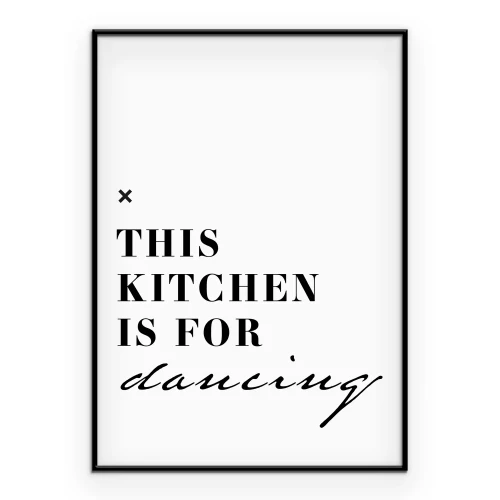 Poster Een minimalistische tekst over dansen