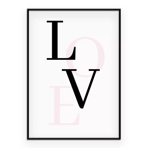 Poster Moderne zwart-wit liefdesafbeeldingen