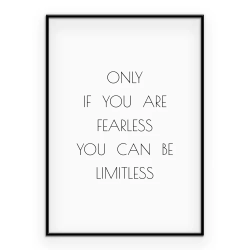 Poster Minimalistisch citaat over moed