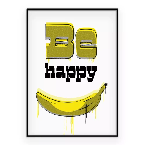 Poster Motiverende tekst met bananen