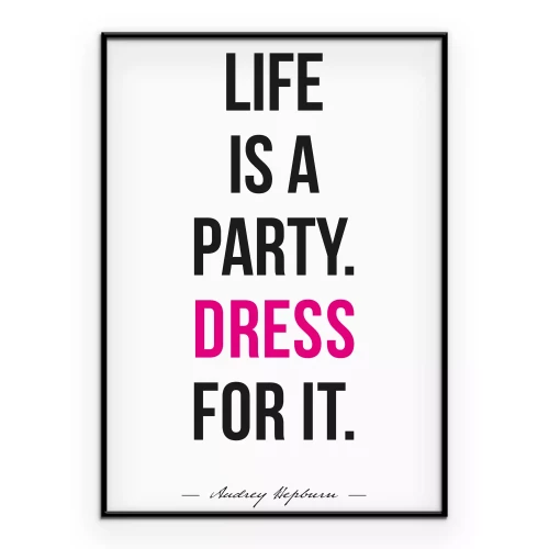 Poster Motiverende tekst over het leven