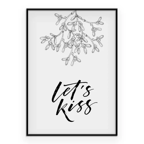 Poster Zwarte maretak kusletters