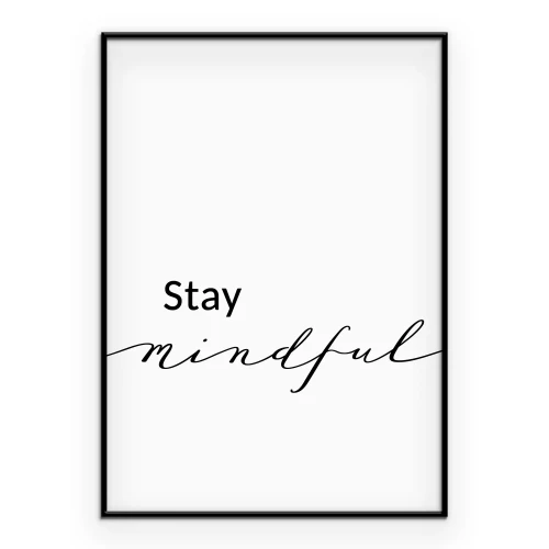 Poster Zwarte teksten over bewustzijn