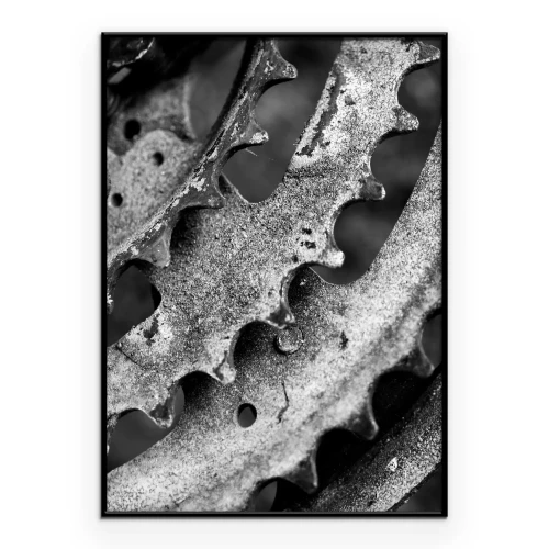 Poster Mechanische details van de fiets