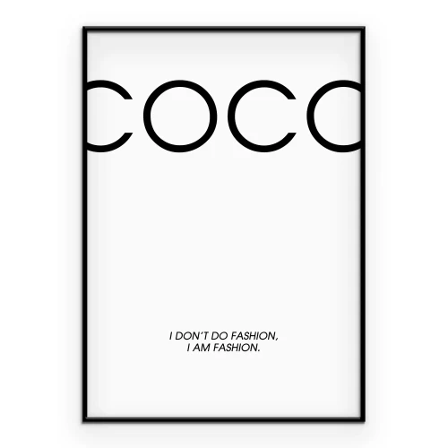 Poster Elegante zwart-witte modeletters