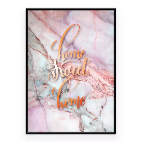 Poster Huisinscriptie op marmeren achtergrond