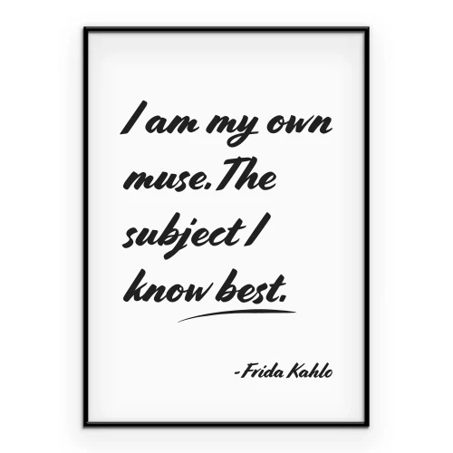 Poster Frida Kahlo's minimalistische typografie