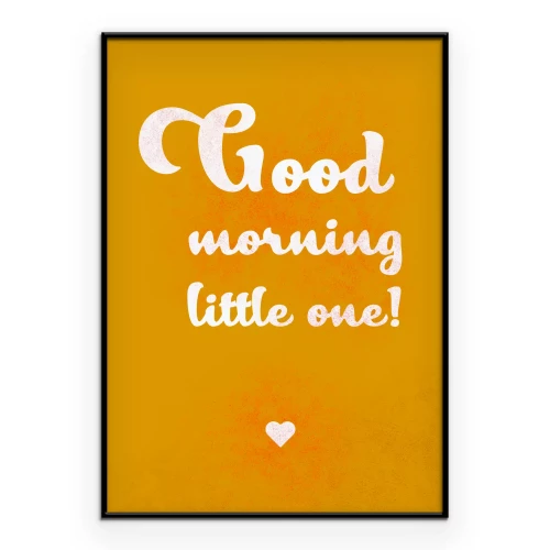 Poster Vrolijke afbeeldingen met een hart en opschriften