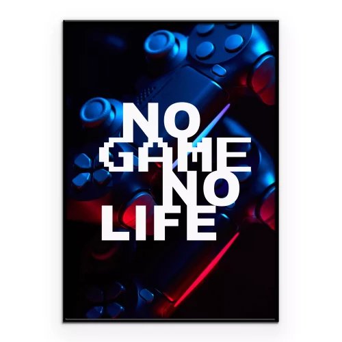 Poster Contrastrijke gamecontroller met inscripties