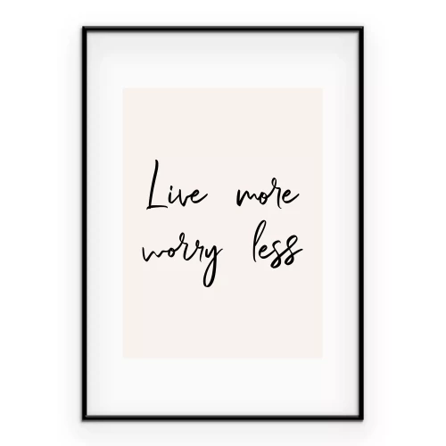 Poster Typografisch motief leeft meer