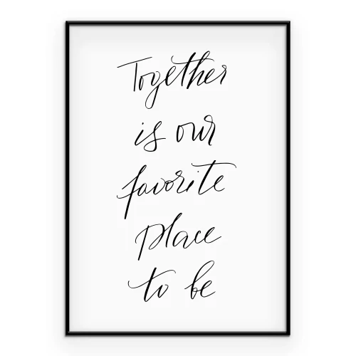 Poster Typografie over samenzijn