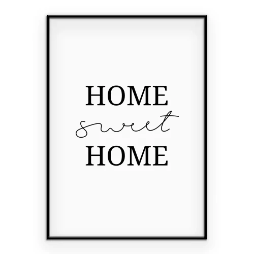 Poster Typografische tekst over een gezellig huis