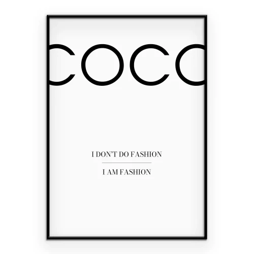 Poster Een typografisch motief voor modeliefhebbers